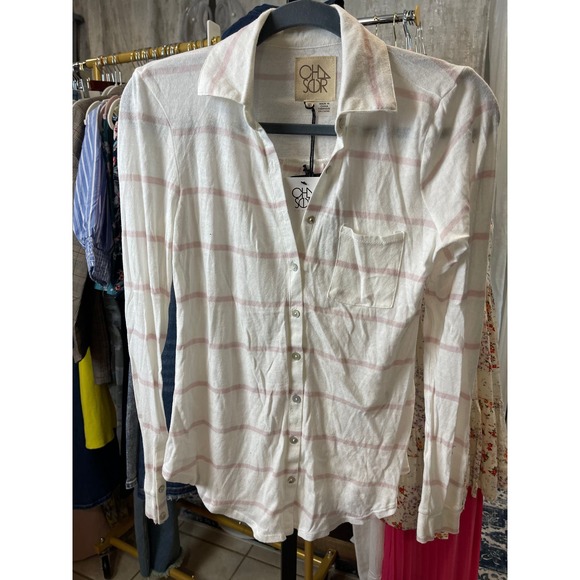 CHASER Stripe Button up Long Sleeve Shirt, Small. NEW With Tags. - Picture 1 of 3